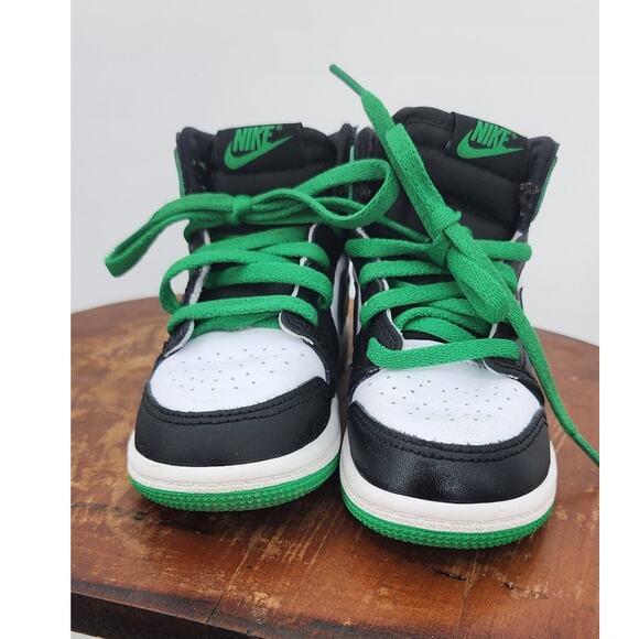 Jordan 1 Retro High OG Lucky Green (TD) - FD1413-031 Size 8C Kids - Picture 5 of 7